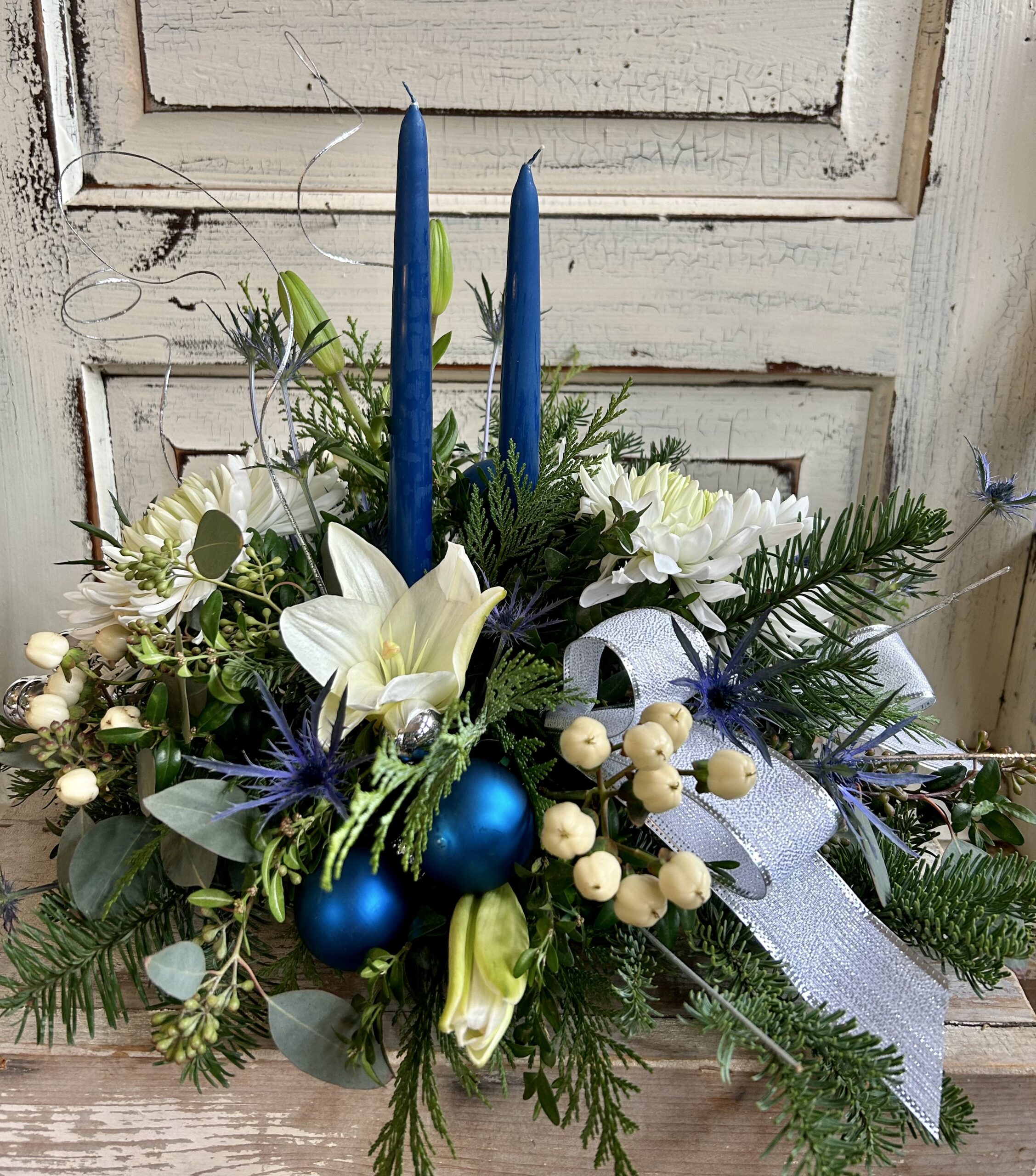 Blue & White Centerpiece