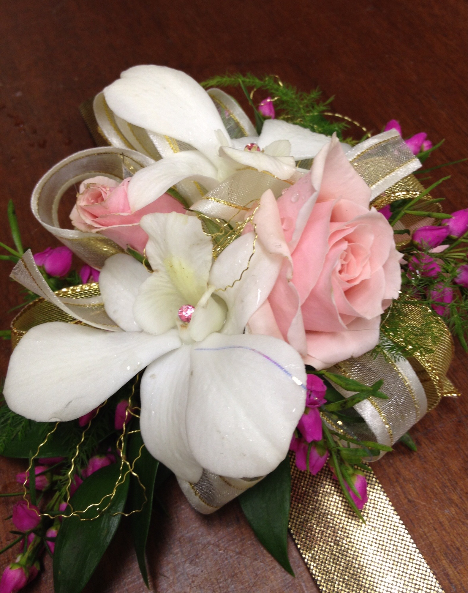 Orchid & Rose Corsage