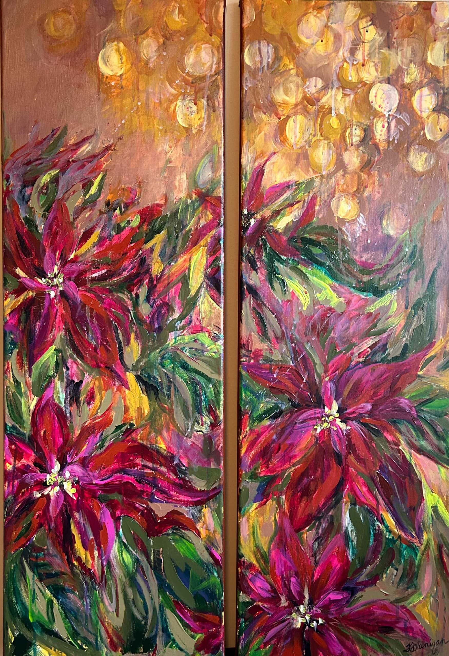 Painting-Aglow – diptych